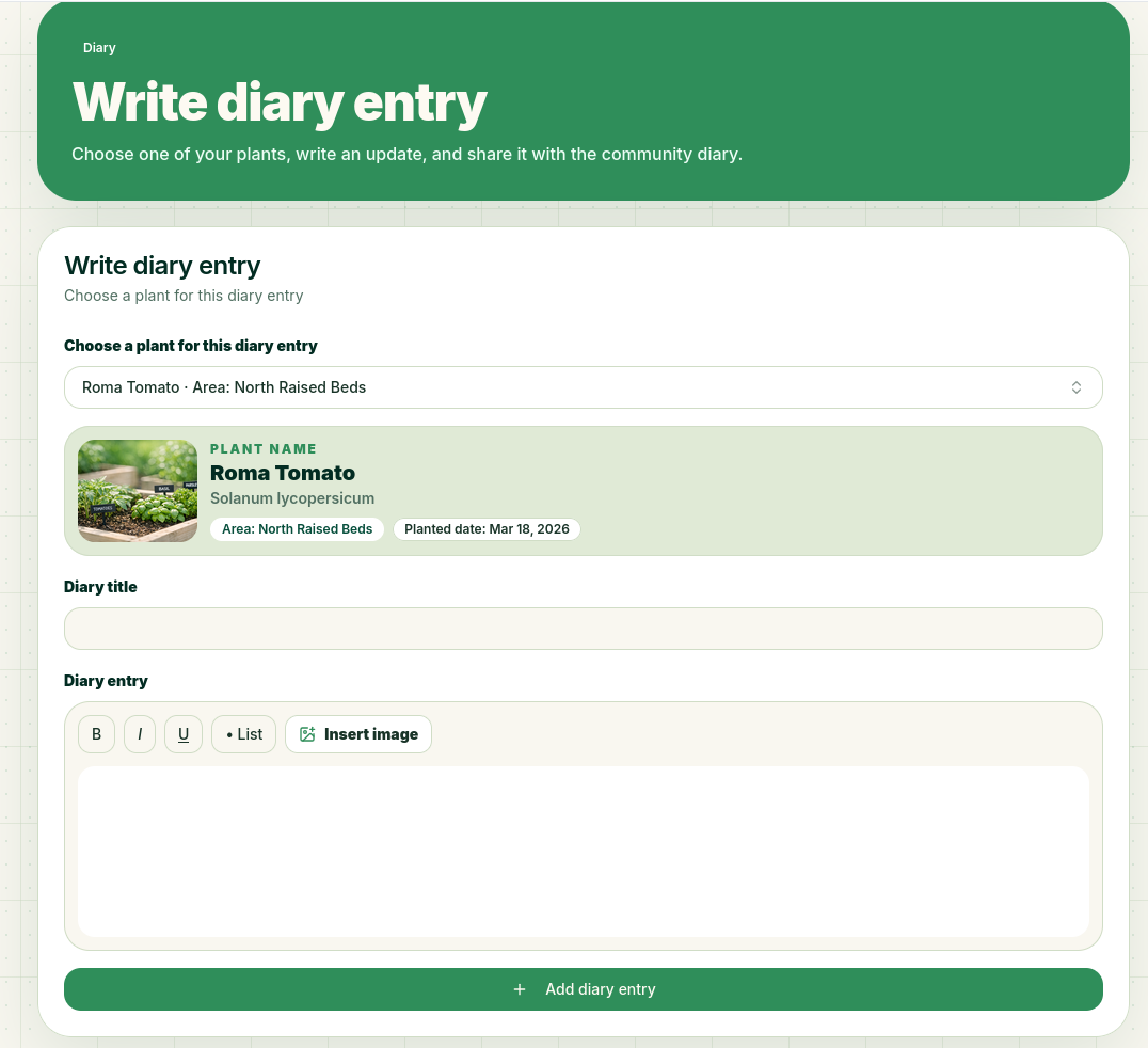 Write a diary entry