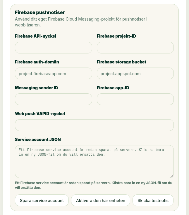Firebase pushnotiser