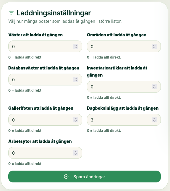Laddningsinställningar
