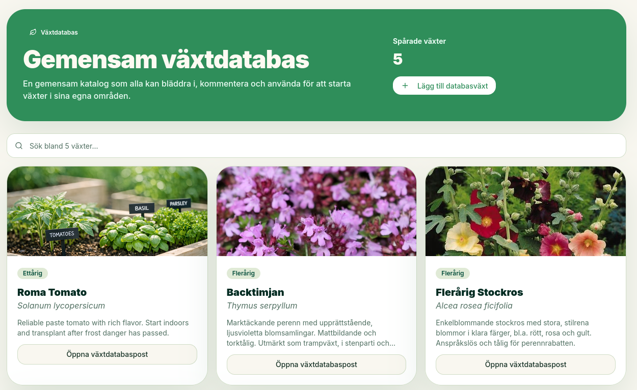 Växtdatabas