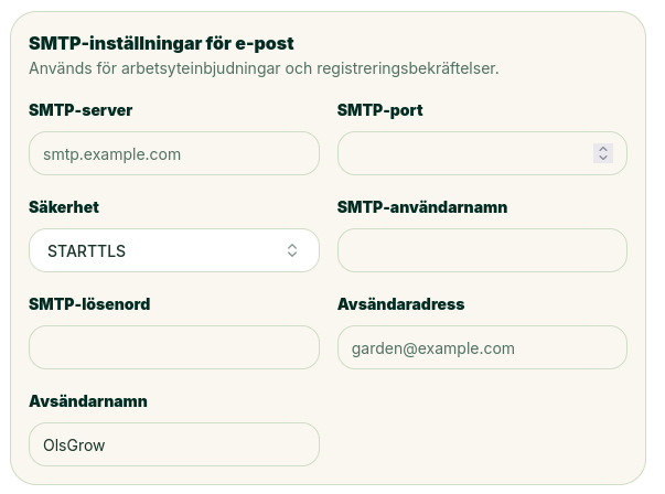 SMTP-inställningar